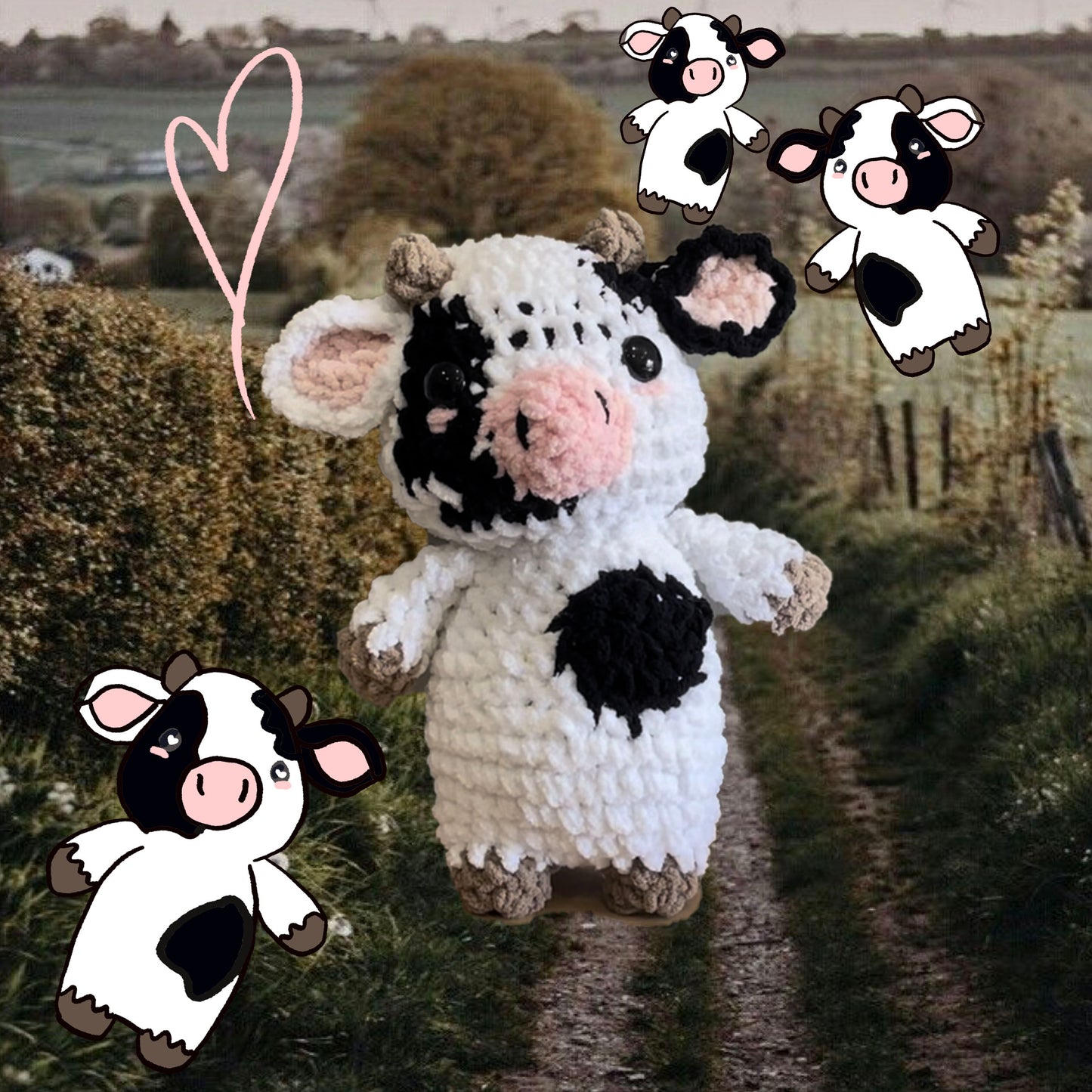 Bert the black and white cow **made to order**