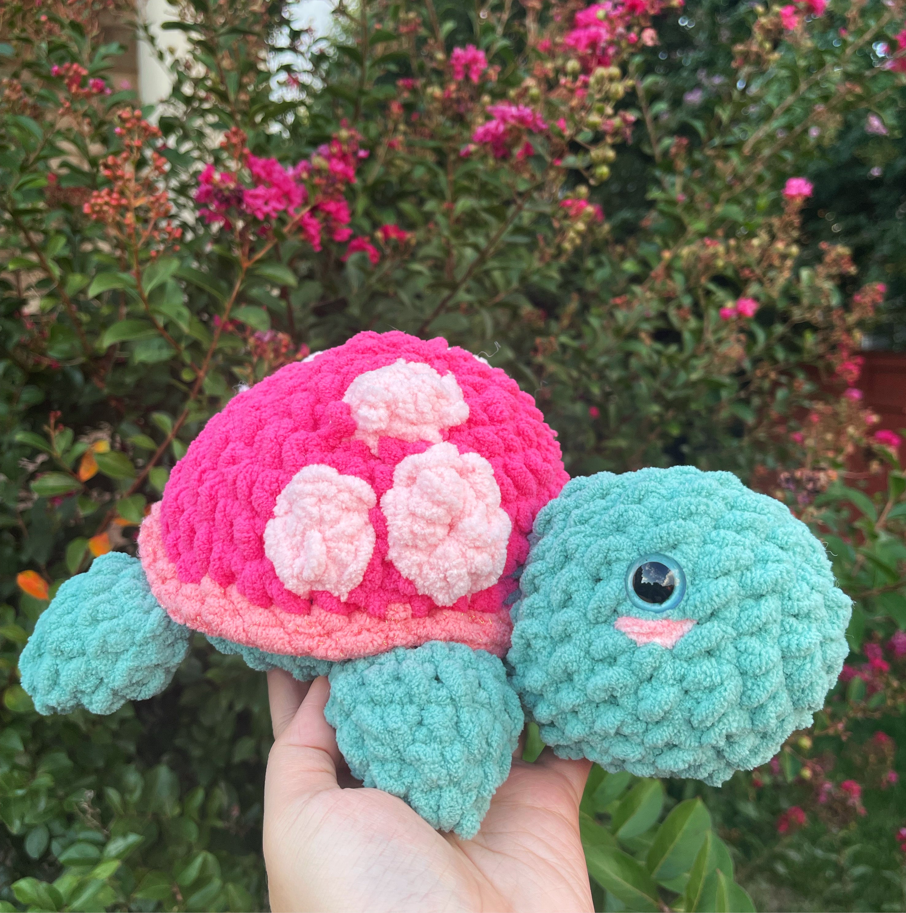 Shelly the Pink Shelled Turtle *MADE TO ORDER* – TheCozyCottageCo