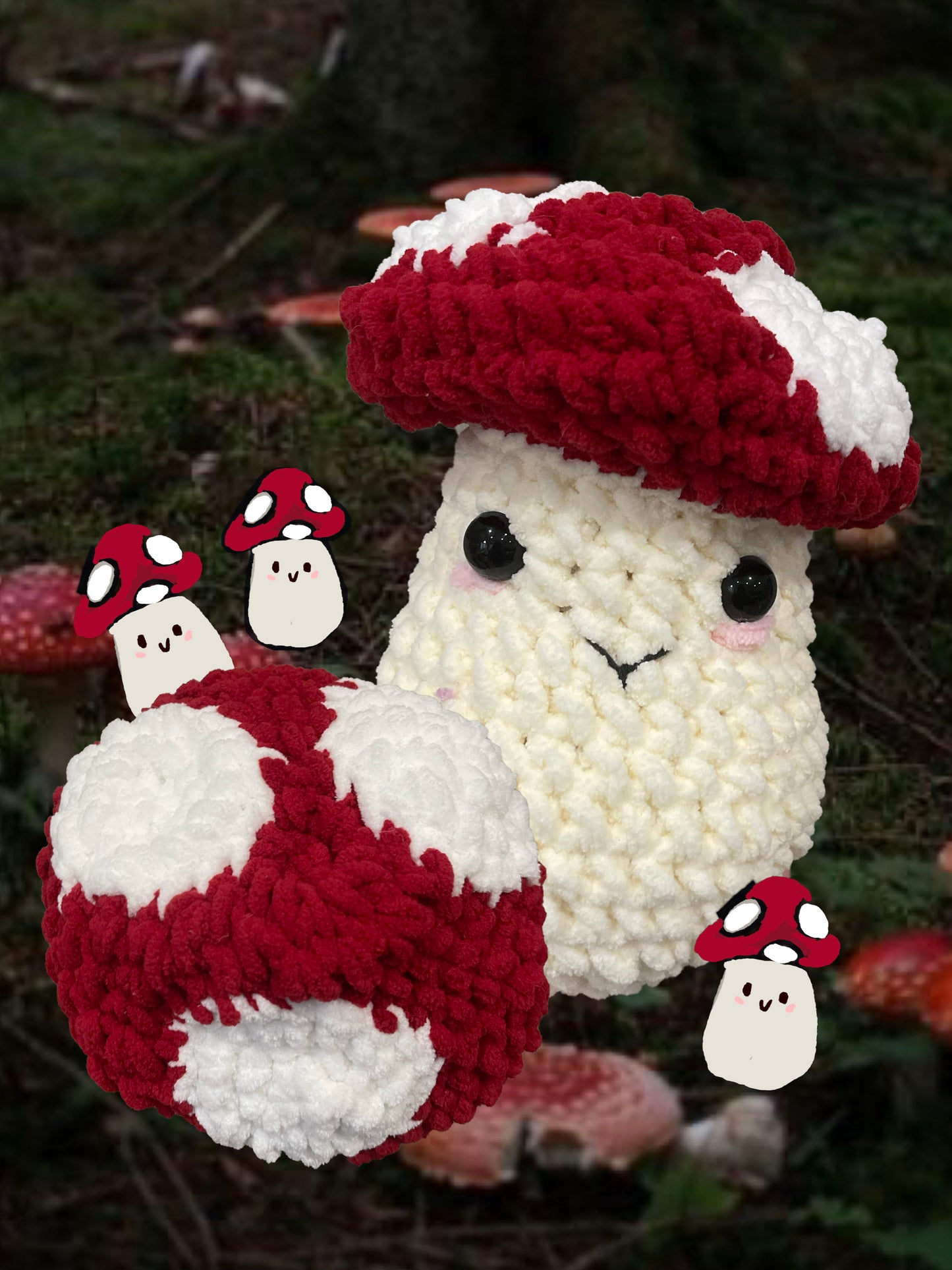 Norm the Red Spotted Mushroom Pal *MADE TO ORDER*