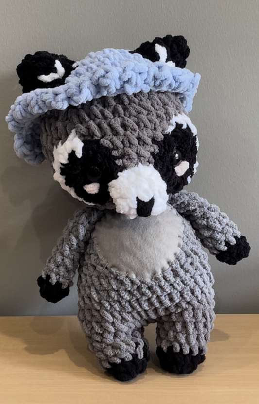 raccoon in hat