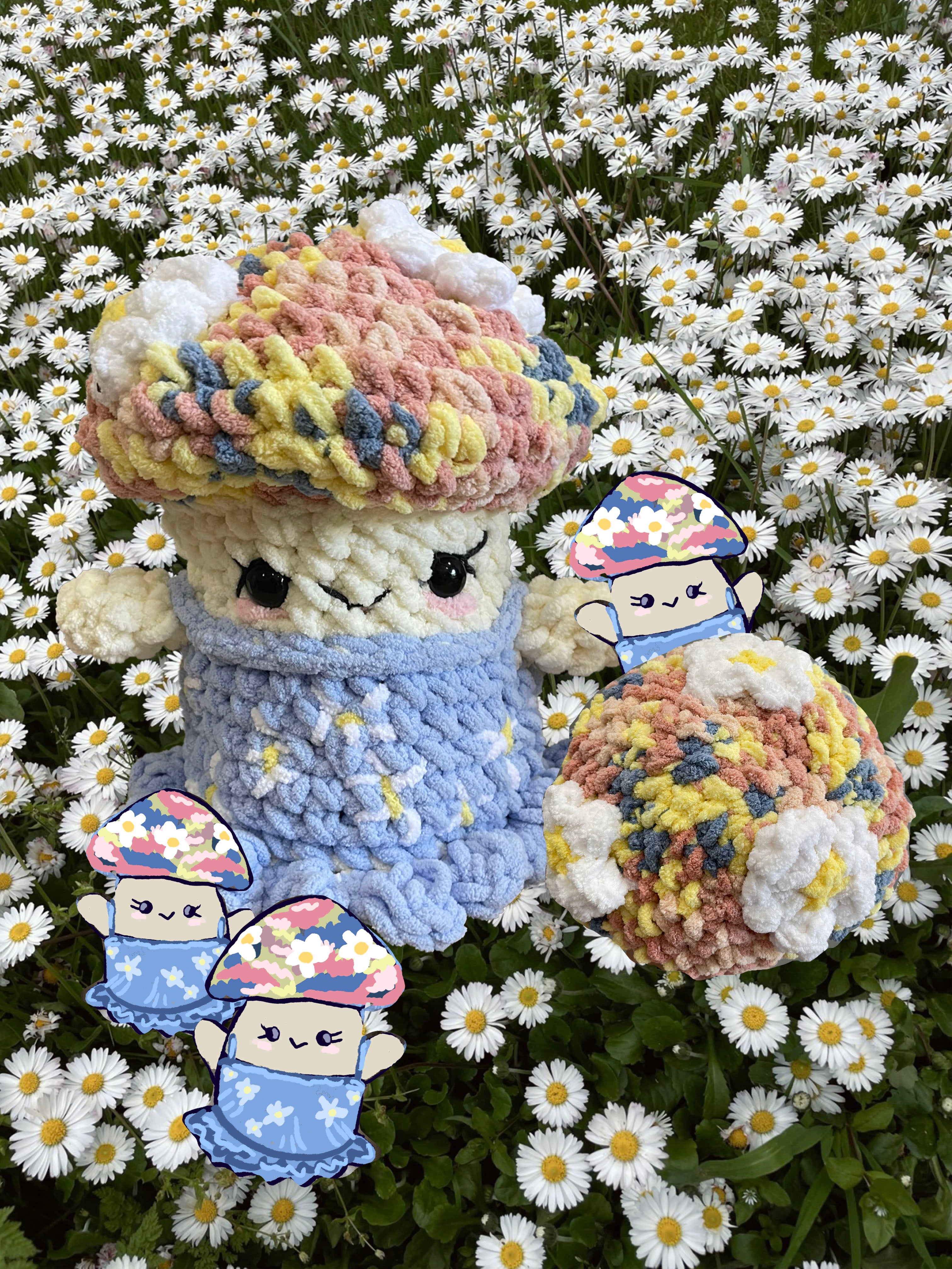 Darla the Daisy Mushroom Pal *MADE TO ORDER*